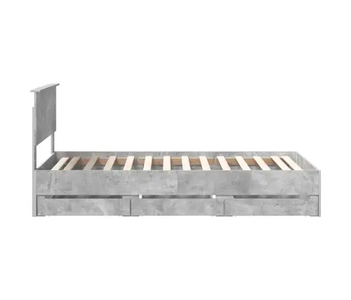 Lovos Rėmas Betono Pilka 100 X 200 Cm Inžinerinė Mediena