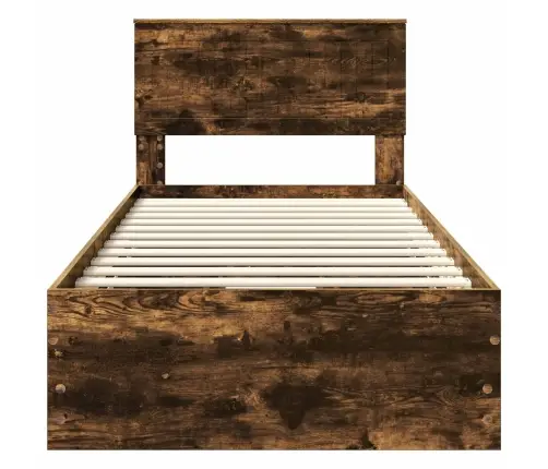 Voodi Raam Sahtliga Suitsetatud Tamm 90 X 190 Cm Inseneripuit