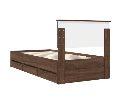 Voodi Raam Sahtliga Peaga Pruun Tamme 90 X 200 Cm Inseneripuit