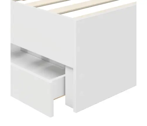 Voodi Raam Sahtliga Peaga Valge 75 X 190 Cm Inseneripuit