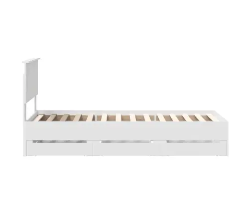 Voodi Raam Sahtliga Peaga Valge 75 X 190 Cm Inseneripuit