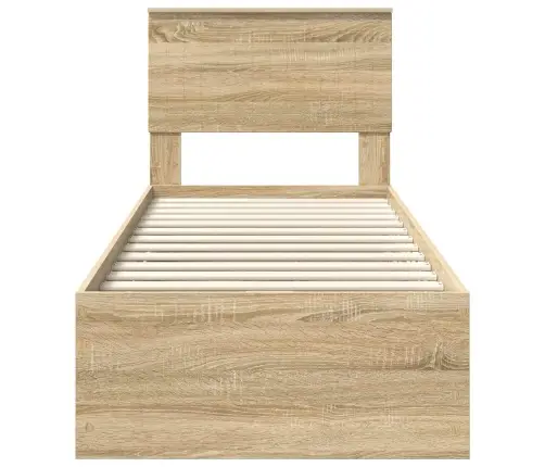 Voodi Raam Sahtliga Peaga Sonoma Tamm 75 X 190 Cm Inseneripuit