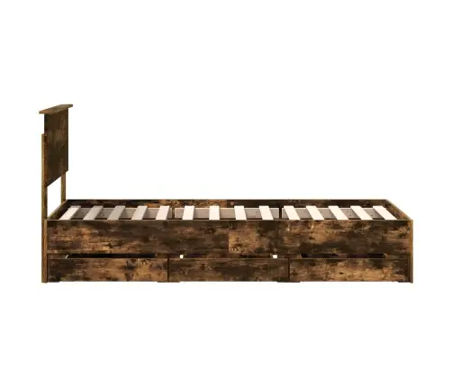 Voodi Raam Sahtliga Suitsetatud Tamm 75 X 190 Cm Inseneripuit