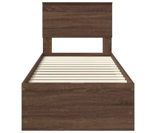 Voodi Raam Sahtliga Peaga Pruun Tamme 75 X 190 Cm Inseneripuit