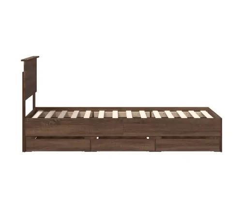 Voodi Raam Sahtliga Peaga Pruun Tamme 75 X 190 Cm Inseneripuit