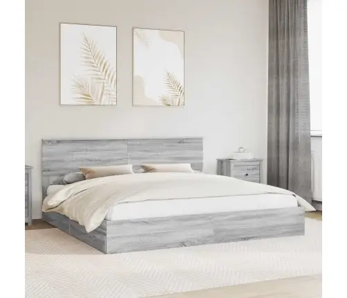 Laos Voodi Peaga Sahtliga Hall Sonoma 200 X 200 Cm Tehispuit