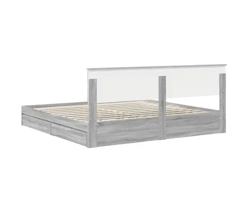 Laos Voodi Peaga Sahtliga Hall Sonoma 200 X 200 Cm Tehispuit