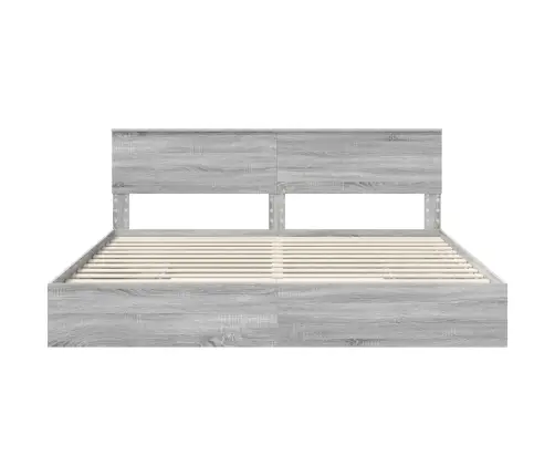 Laos Voodi Peaga Sahtliga Hall Sonoma 200 X 200 Cm Tehispuit