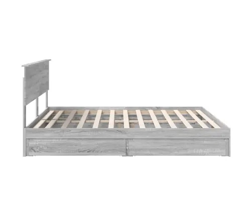 Saugos Lova Pilkas Sonoma 180 X 200 Cm Apdirbta Mediena