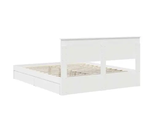 Glabāšanas Gulta Balts 160 X 200 Cm Inženierijas Koks Vidaxl