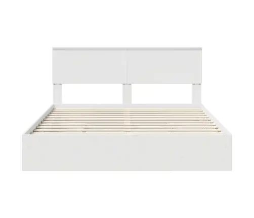 Glabāšanas Gulta Balts 160 X 200 Cm Inženierijas Koks Vidaxl