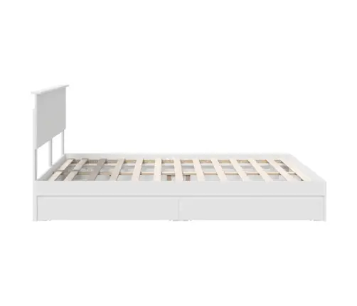 Glabāšanas Gulta Balts 160 X 200 Cm Inženierijas Koks Vidaxl