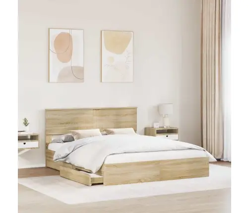 Saugos Lova Sonoma Ąžuolas 160 X 200 Cm Apdirbta Mediena