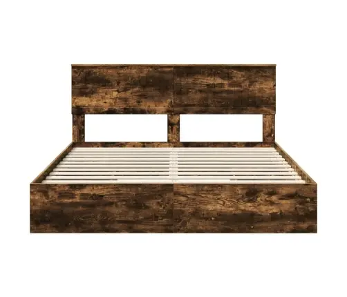 Gultas Rāmis Ar Atvilktni Ar Galvas Klāju Inženierijas Koks Vidaxl