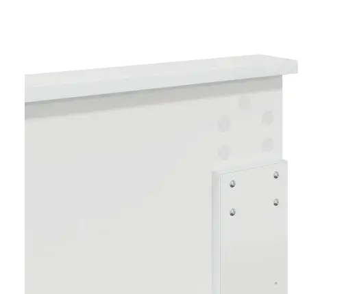 Voodi Raam Sahtliga Peaga Valge 150 X 200 Cm Tehispuit