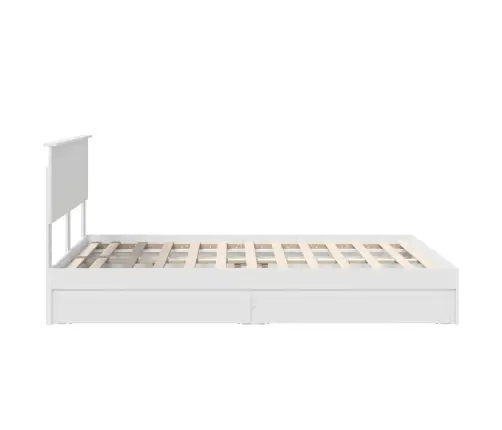 Glabāšanas Gulta Balts 140 X 200 Cm Inženierijas Koks Vidaxl