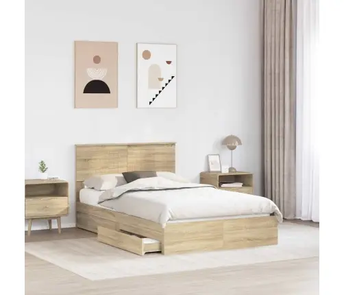 Saugos Lova Sonoma Ąžuolas 120 X 200 Cm Apdirbta Mediena