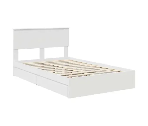 Saugos Lova Su Galvūgalio Balta 120 X 190 Cm Apdirbta Mediena