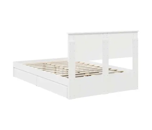 Saugos Lova Su Galvūgalio Balta 120 X 190 Cm Apdirbta Mediena