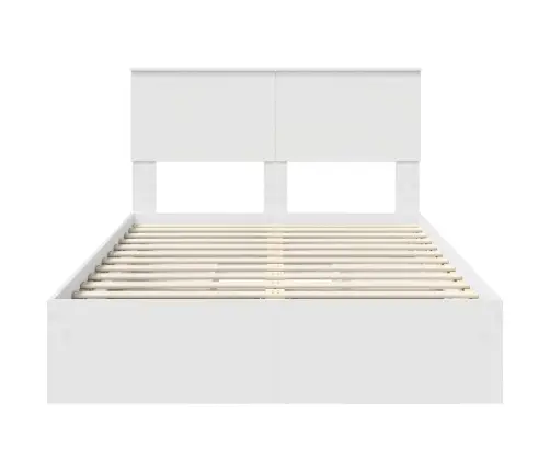 Saugos Lova Su Galvūgalio Balta 120 X 190 Cm Apdirbta Mediena