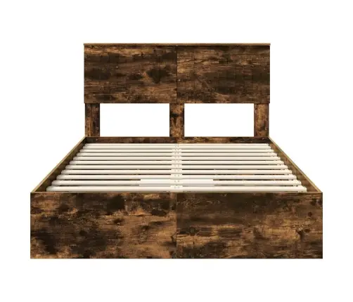 Saugos Lova Rūkyta Ąžuolas 120 X 190 Cm Apdirbta Mediena