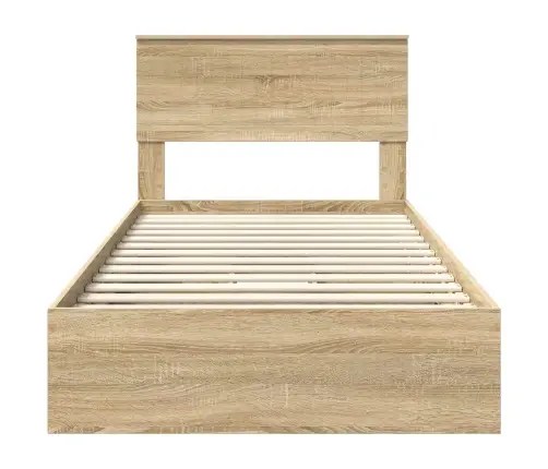 Gultas Rāmis Sonoma Ozols 100 X 200 Cm Inženierijas Koks Vidaxl