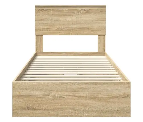 Gultas Rāmis Sonoma Ozols 90 X 200 Cm Inženierijas Koks Vidaxl