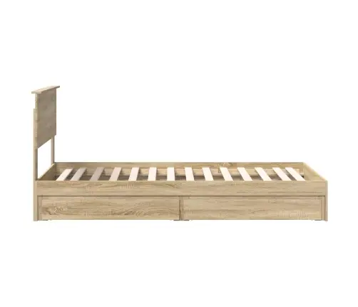 Gultas Rāmis Sonoma Ozols 90 X 200 Cm Inženierijas Koks Vidaxl