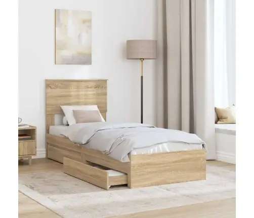 Saugos Lova Sonoma Ąžuolas 75 X 190 Cm Apdirbta Mediena