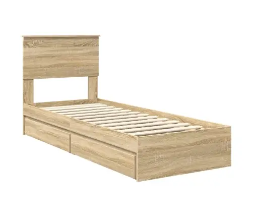 Saugos Lova Sonoma Ąžuolas 75 X 190 Cm Apdirbta Mediena