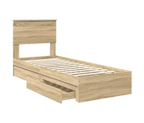 Saugos Lova Sonoma Ąžuolas 75 X 190 Cm Apdirbta Mediena