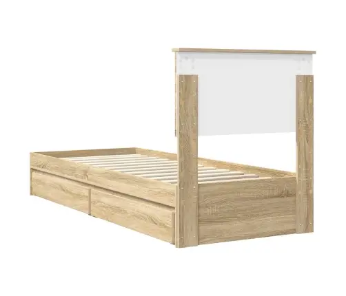 Saugos Lova Sonoma Ąžuolas 75 X 190 Cm Apdirbta Mediena