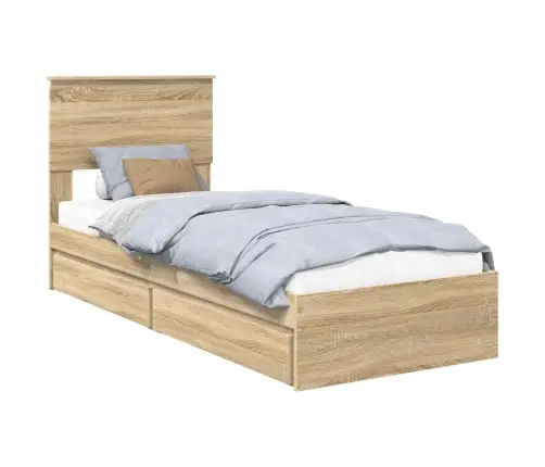 Saugos Lova Sonoma Ąžuolas 75 X 190 Cm Apdirbta Mediena