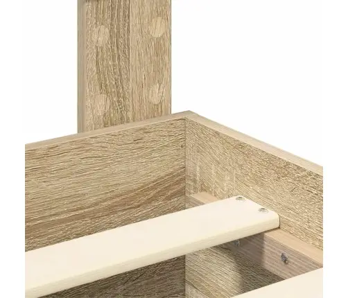 Gultas Rāmis Sonoma Ozols 200 X 200 Cm Inženierijas Koks Vidaxl