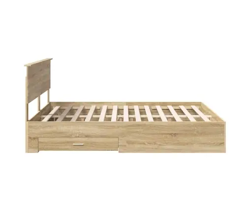 Voodi Raam Peaga Sahtliga Sonoma Tamm 180 X 200 Cm Tehispuit