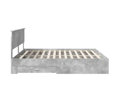 Voodi Raam Peaga Sahtliga Betoonhall 180 X 200 Cm Tehispuit