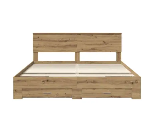 Voodi Raam Peaga Sahtliga Käsitööpuu 180 X 200 Cm Tehispuit