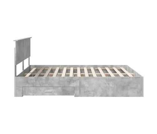 Voodi Raam Peaga Sahtliga Betoonhall 160 X 200 Cm Tehispuit