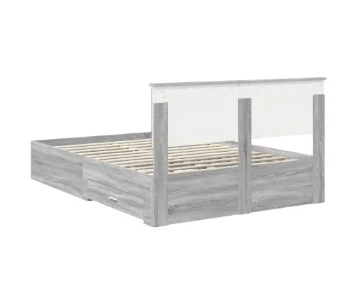 Lovos Rėmas Pilkas Sonoma 140 X 190 Cm Apdirbta Mediena