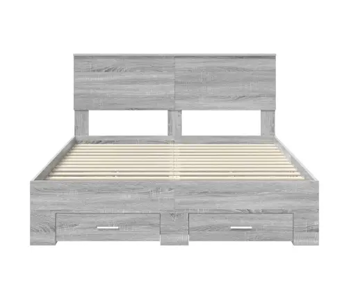 Lovos Rėmas Pilkas Sonoma 140 X 190 Cm Apdirbta Mediena