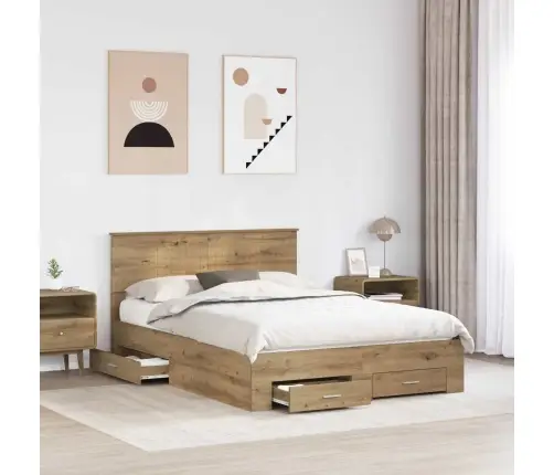 Lovos Rėmas Amatininkų Ąžuolas 135 X 190 Cm Apdirbta Mediena