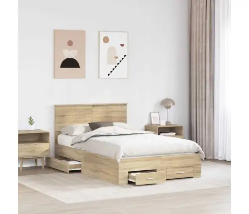 Lovos Rėmas Sonoma Ąžuolas 120 X 200 Cm Apdirbta Mediena