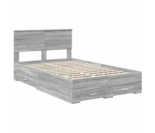 Voodi Raam Peaga Sahtliga Hall Sonoma 120 X 200 Cm Tehispuit