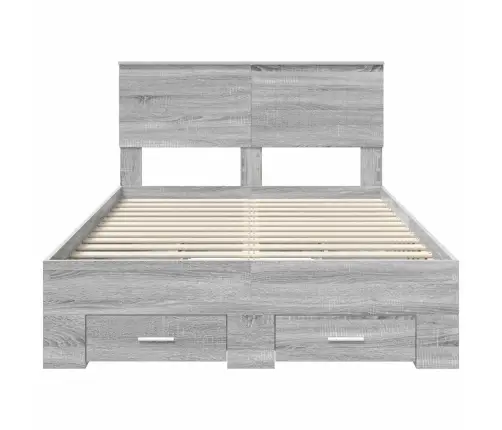 Voodi Raam Peaga Sahtliga Hall Sonoma 120 X 200 Cm Tehispuit