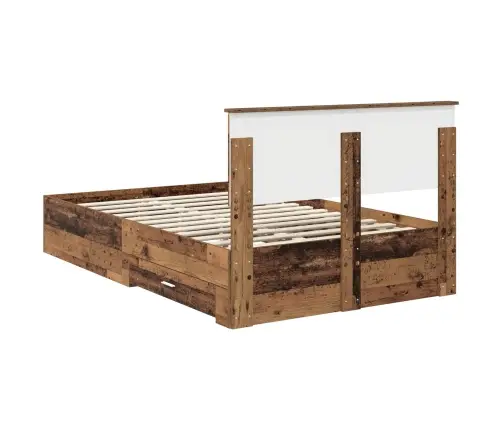 Gultas Rāmis Ar Atvilktni Ar Galvas Klāju Inženierijas Koks Vidaxl