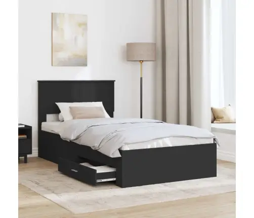 Lovos Rėmas Juodas Ir Sidabrinis 100 X 200 Cm Apdirbta Mediena