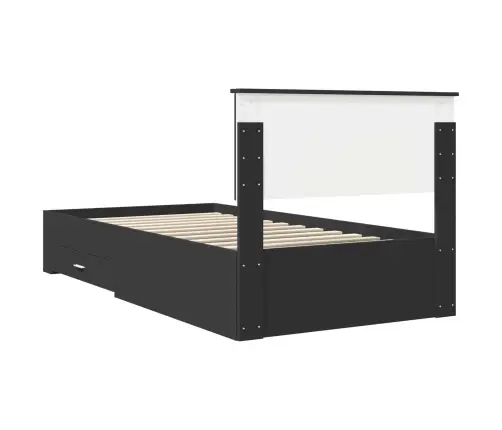 Lovos Rėmas Juodas Ir Sidabrinis 100 X 200 Cm Apdirbta Mediena