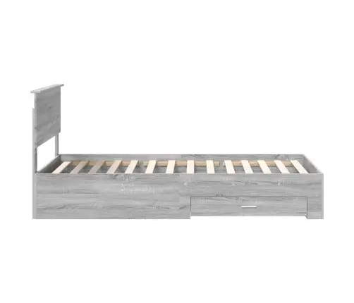 Voodi Raam Peaga Sahtliga Hall Sonoma 100 X 200 Cm Tehispuit