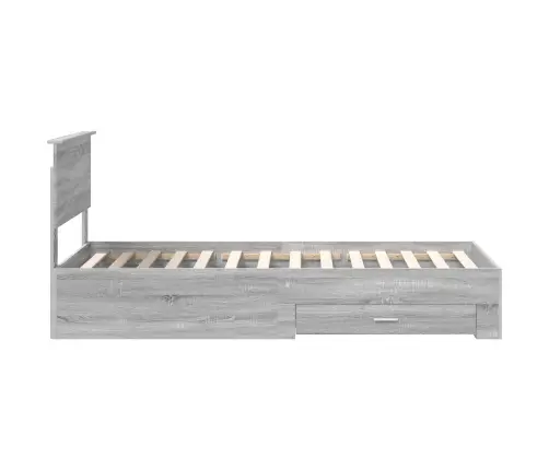 Lovos Rėmas Pilkas Sonoma 90 X 200 Cm Apdirbta Mediena