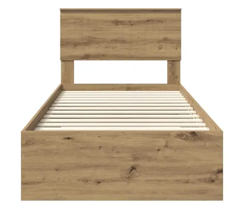 Gultas Rāmis Artisānā Ozols 90 X 200 Cm Inženierijas Koks Vidaxl